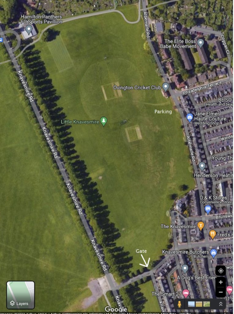 Satellite view of the Little Knavesmire